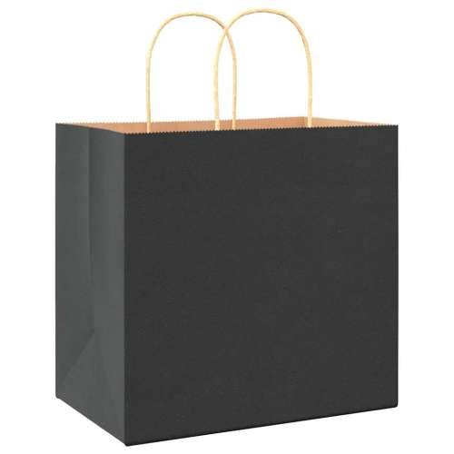Papirnate vrećice 50 kom s ručkama crne 26x17x25 cm - Crna 26 x 17 x 25 cm 50 Cijena