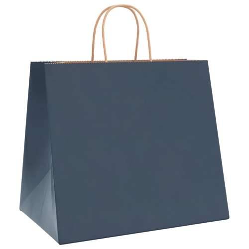 Papirnate vrećice 250 kom s ručkama plave 32x22x28 cm - Plava 32 x 22 x 28 cm 250 Cijena