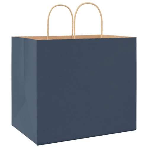 Papirnate vrećice 250 kom s ručkama plave 32x22x28 cm - Plava 32 x 22 x 28 cm 250 Cijena
