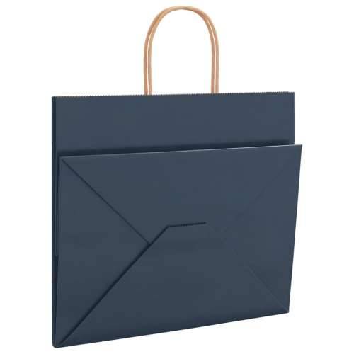 Papirnate vrećice 250 kom s ručkama plave 32x22x28 cm - Plava 32 x 22 x 28 cm 250 Cijena