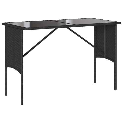 Vrtna garnitura - 3-dijelni vrtni blagovaonski set s jastucima od poliratana crni - Crna i krem bijela tempered glass 4 Cijena