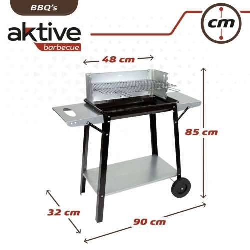 Roštilj na Ugljen na Kotače Aktive Emajlirani metal 90 x 85 x 32 cm Crna Cijena
