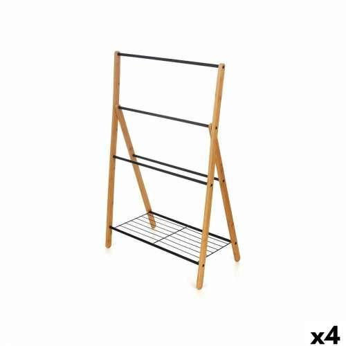 Podni stalak za ručnike Kipit B7816 Crna Metal Bambus 60 x 90 x 37 cm 4 kom. Cijena
