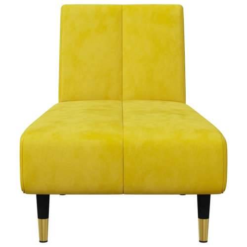 2-dijelni set sofa žuti baršunasti - Žuta Bez naslona za ruke Cijena