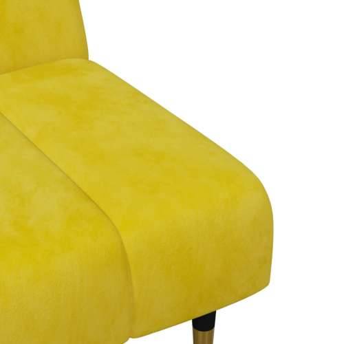 2-dijelni set sofa žuti baršunasti - Žuta Bez naslona za ruke Cijena
