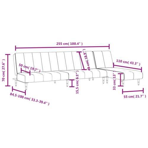 2-dijelni set sofa žuti baršunasti - Žuta Bez naslona za ruke Cijena