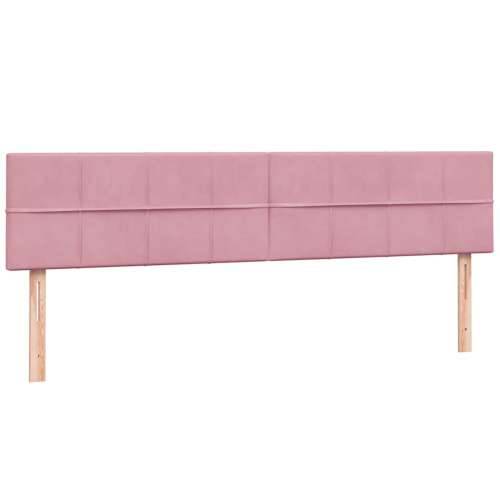 Krevet s oprugama s madracima ružičasti 180x220 cm baršunasti - Ružičasta 180 x 220 cm Blok s kvadratima Cijena