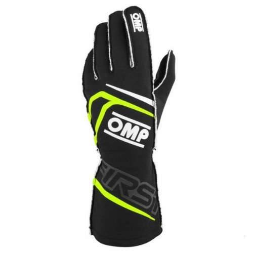 Karting Gloves OMP MY2025 Rumena Crna FIA 8856-2018 Cijena