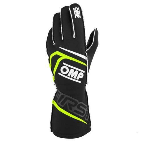 Karting Gloves OMP MY2025 Rumena Crna FIA 8856-2018 Cijena