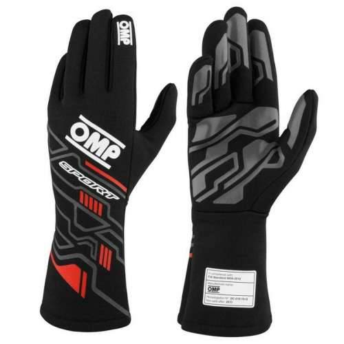 Karting Gloves OMP MY2025 Crna Crvena FIA 8856-2018 Cijena