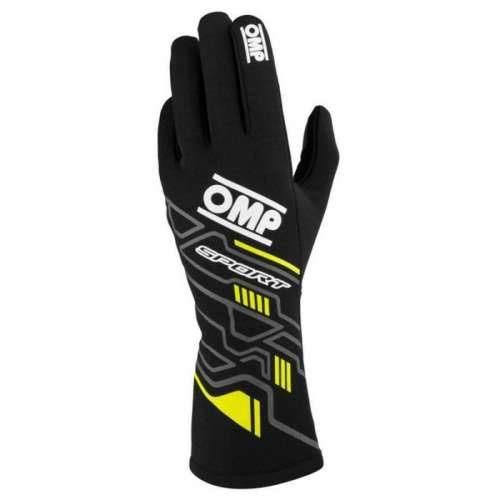 Karting Gloves OMP MY2025 Rumena Crna FIA 8856-2018 Cijena