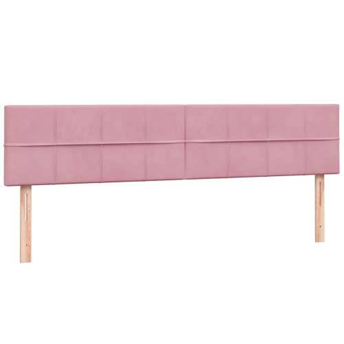 Box Spring krevet s madracem ružičasti 180x220 cm samt - Ružičasta 180 x 220 cm Blok s kvadratima Cijena