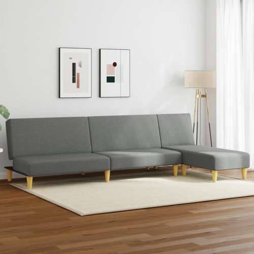 2-dijelni set sofa tamnosivi od tkanine - Tamno siva Bez naslona za ruke Cijena