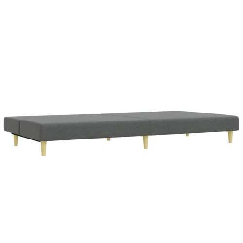 2-dijelni set sofa tamnosivi od tkanine - Tamno siva Bez naslona za ruke Cijena
