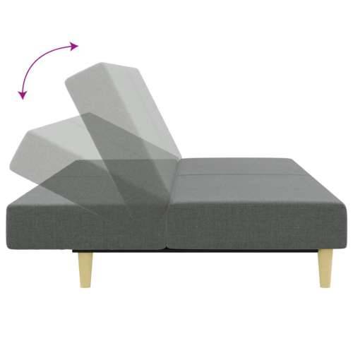 2-dijelni set sofa tamnosivi od tkanine - Tamno siva Bez naslona za ruke Cijena