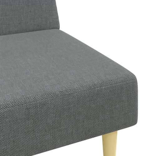 2-dijelni set sofa tamnosivi od tkanine - Tamno siva Bez naslona za ruke Cijena