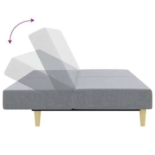 2-dijelni set sofa svjetlosivi od tkanine - Svjetlosiva Bez naslona za ruke Cijena