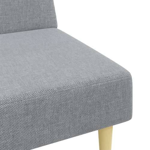 2-dijelni set sofa svjetlosivi od tkanine - Svjetlosiva Bez naslona za ruke Cijena