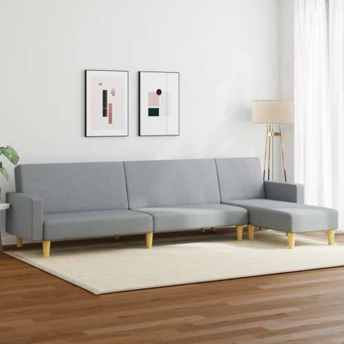 2-dijelni set sofa svjetlosivi od tkanine - Svjetlosiva S naslonom za ruke Cijena