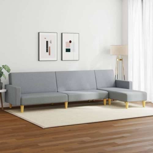 2-dijelni set sofa svjetlosivi od tkanine - Svjetlosiva S naslonom za ruke Cijena