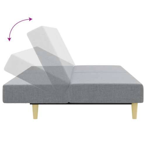 2-dijelni set sofa svjetlosivi od tkanine - Svjetlosiva S naslonom za ruke Cijena