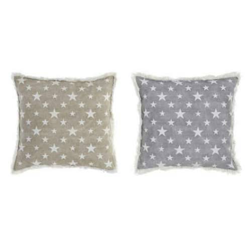 Jastuk DKD Home Decor Siva Bež Poliester Pamuk Aluminij (45 x 10 x 45 cm) (2 kom.) Cijena