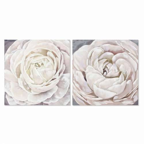 Slika DKD Home Decor Cvijet (80 x 3 x 80 cm) (2 kom.) Cijena