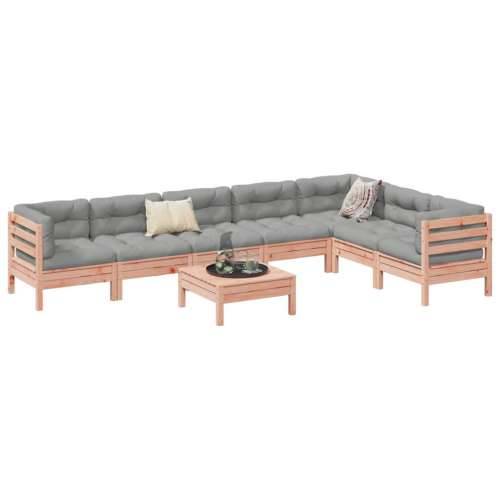 Vrtna garnitura - 8-dijelni set vrtnih sofa s jastucima masivno drvo duglazije - Prirodni douglas 1 Cijena