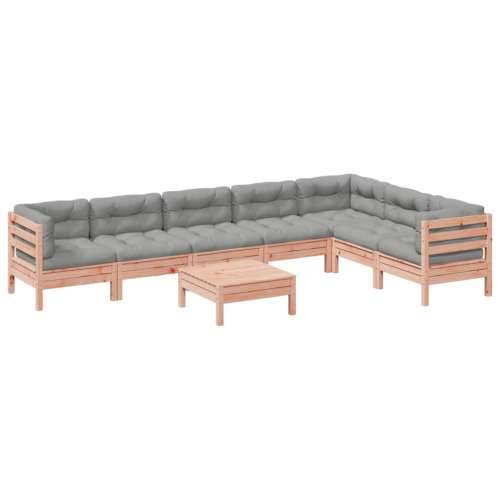 Vrtna garnitura - 8-dijelni set vrtnih sofa s jastucima masivno drvo duglazije - Prirodni douglas 1 Cijena
