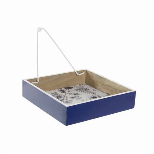 Stalak za salvete DKD Home Decor Metal Bijela Mornarsko plava Drvo MDF (2 pcs) Cijena
