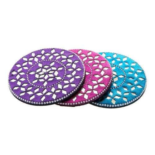 Podmetači za čaše DKD Home Decor Aluminij Drvo MDF (3 pcs) Cijena
