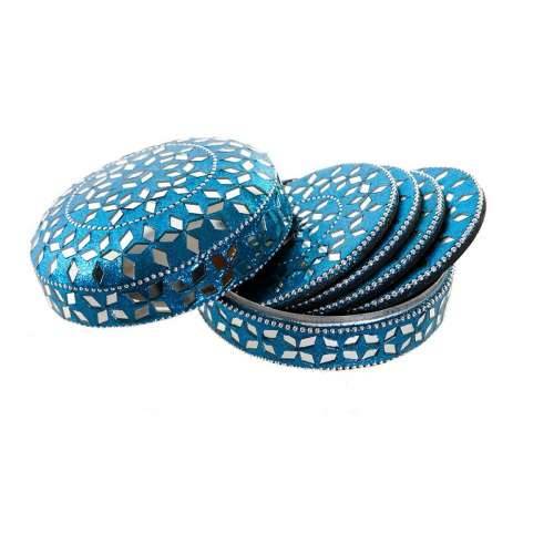 Podmetači za čaše DKD Home Decor Aluminij Drvo MDF (3 pcs) Cijena