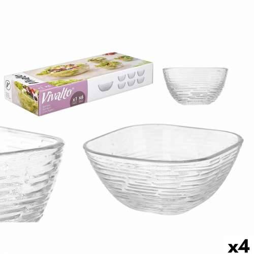 Bļodu komplekts Vivalto TP70165L/BH Providan Staklo 20 x 20 x 8 cm 10,3 x 10,3 x 5,5 cm (4 kom.) Cijena