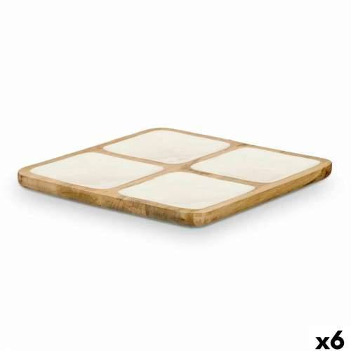 Pladanj s Pretincima MALI-991 W Bijela 29,5 x 3 x 29,5 cm (6 kom.) Cijena