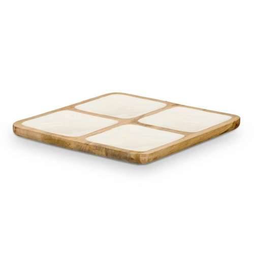 Pladanj s Pretincima MALI-991 W Bijela 29,5 x 3 x 29,5 cm (6 kom.) Cijena