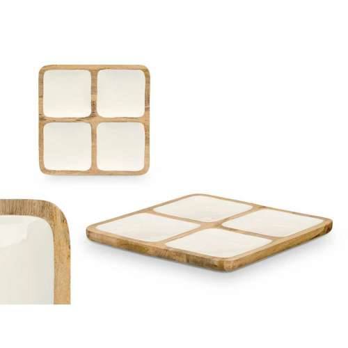 Pladanj s Pretincima MALI-991 W Bijela 29,5 x 3 x 29,5 cm (6 kom.) Cijena
