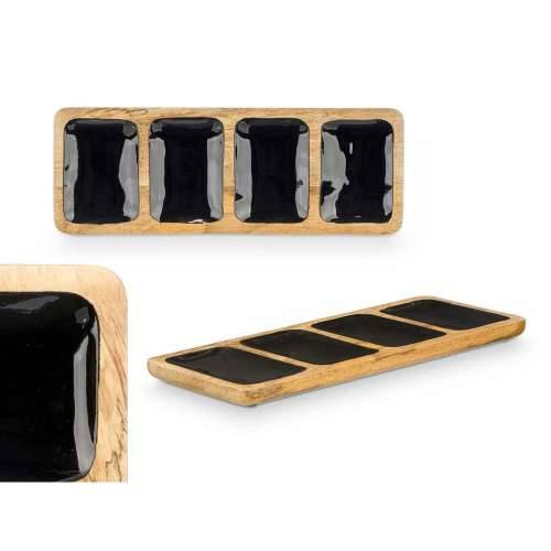 Pladanj s Pretincima MALI-941 B Crna 46 x 3 x 17 cm (6 kom.) Cijena