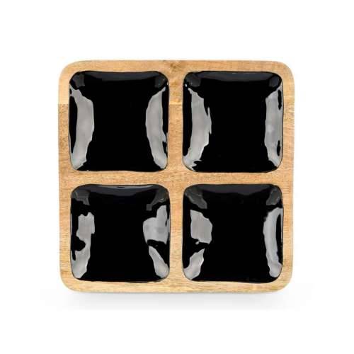 Pladanj s Pretincima MALI-991 B Crna 31 x 3 x 31 cm (6 kom.) Cijena