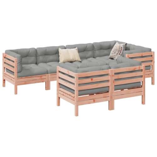 Vrtna garnitura - 7-dijelni set vrtnih sofa s jastucima masivno drvo duglazije - Prirodni douglas 1 Cijena