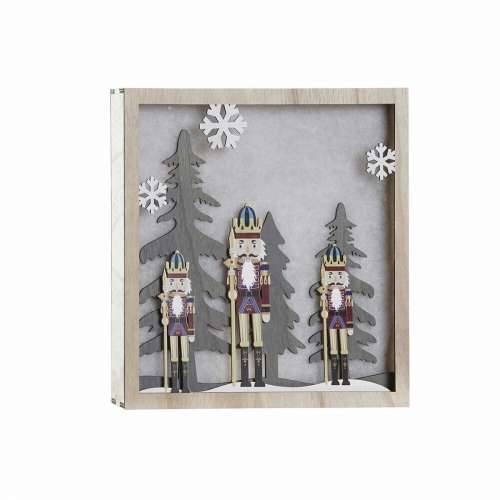 Zidni Ukras DKD Home Decor Drobilica za Orahe Drvo MDF (2 pcs) (30 x 4.5 x 30 cm) Cijena