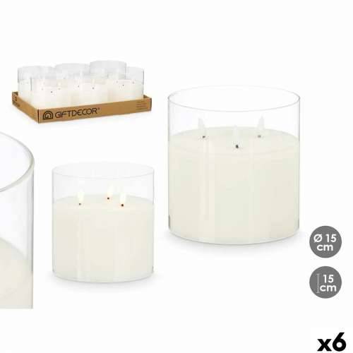 LED Svijeća Z23688 Bijela Providan 15 x 15 x 15 cm (AA) (6 kom.) Cijena