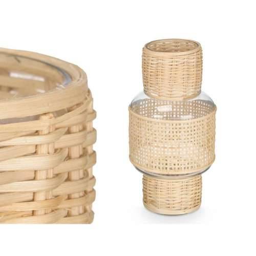 Svijećnjak SG-29653 Providan Prirodno Staklo Ratan 15,5 x 31 x 15,5 cm (6 kom.) Cijena