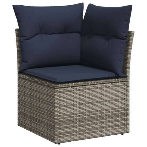 Vrtna garnitura - 7-dijelni set vrtnih sofa od poliratana s jastucima sivi - Siva 2x corner + table + 4x middle 1 Cijena