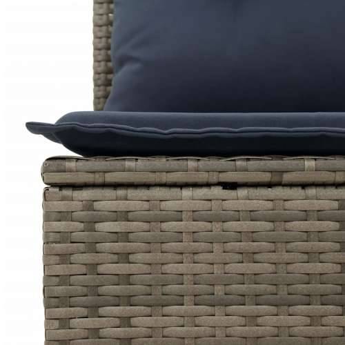 Vrtna garnitura - 7-dijelni set vrtnih sofa od poliratana s jastucima sivi - Siva 2x corner + table + 4x middle 1 Cijena