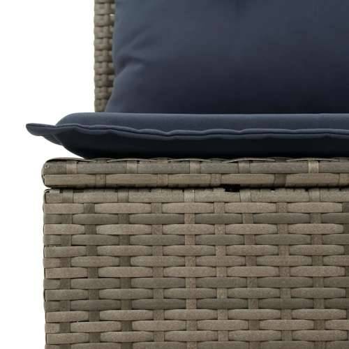 Vrtna garnitura - 8-dijelni set vrtnih sofa od poliratana s jastucima sivi - Siva 2x corner+3x centre+1x garden+7x back+5x seat  Cijena