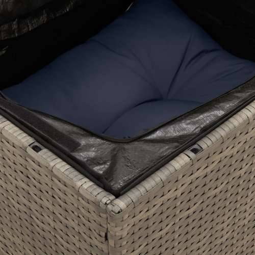 Vrtna garnitura - 7-dijelni set vrtnih sofa od poliratana s jastucima sivi - Siva 3x kutna + 3x srednja + stol 1 Cijena