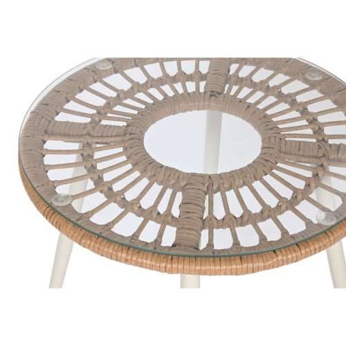 Set Stol i 2 Stolice Home ESPRIT Bijela Bež Siva Prirodno 55 x 55 x 47 cm Cijena