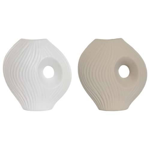 Vrč Home ESPRIT Bijela Bež Gres Keramika 33 x 15 x 34 cm (2 kom.) Cijena