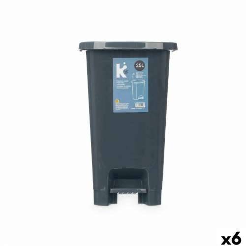 Koš za Papir na Pedalu ABK-142 Antracitna Plastika 25 L (6 kom.) Cijena