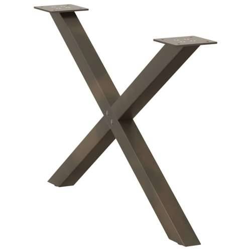 Noge za klub stolić u obliku slova X, 2 kom, prirodni čelik, 70 x (42-43) cm, čelik - Prirodna 70 x (42-43) cm (40 mm) 2 1 Cijena